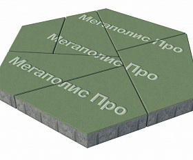 Тротуарная плитка Выбор Оригами Б.4.Фсм.8 80 мм Стандарт Зеленый