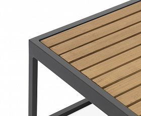 Кофейный стол Amal Brafritid антрацит/натуральный, алюминий/тик