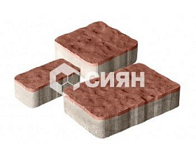 Тротуарная плитка Сиян Старый город П23-6 60 мм Красный