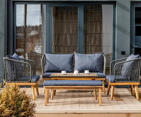 Лаунж-зона Emma Royal Family из дерева, цвет серый