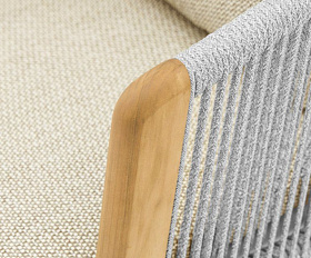 Комплект лаунж мебели Avesta Brafritid серый/песочный, тик/алюминий/веревка