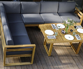 Софа BOOKA 2-х местная с правым подлокотником из акации Joygarden