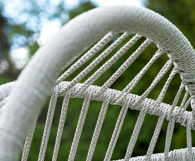 Кресло-кокон Севилья 4SIS из искусственного ротанга, цвет светло-серый