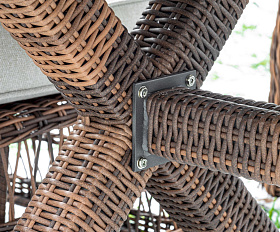 Обеденный комплект Albert Royal Family из искусственного ротанга, цвет коричневый