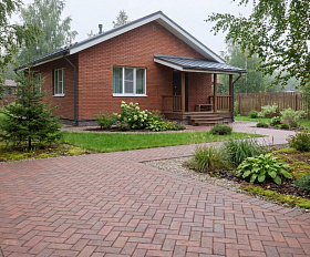 Тротуарная клинкерная брусчатка ЛСР Женева 200х100х50 мм, серебро