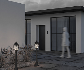 Ландшафтный светильник Fleur Maytoni O414FL-01GB1 цвет Черный с Золотом