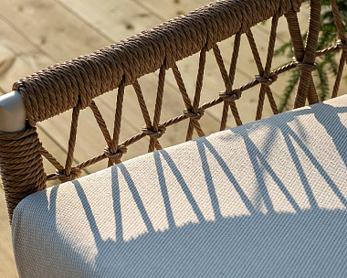 Лаунж-Зона Венеция 4SIS из искусственного ротанга, цвет соломенный