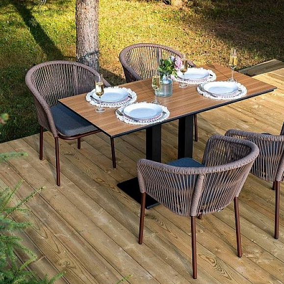 Обеденная Каффе Дабл 4SIS группа на 4 персоны, цвет дуб фото 1