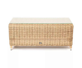 Журнальный столик Кон Панна 4SIS из искусственного ротанга, цвет соломенный