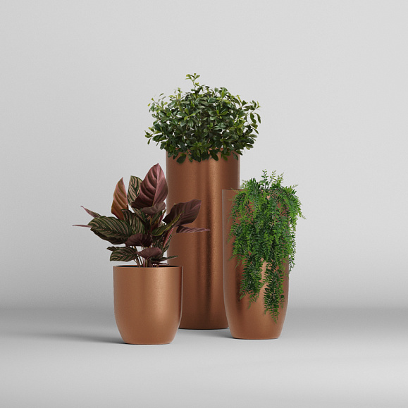 Кашпо Concretika Йар D46H110 Бронза фото 4