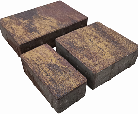 Тротуарная плитка Лидер 40 Провинция Color Mix 60 мм Песчаник