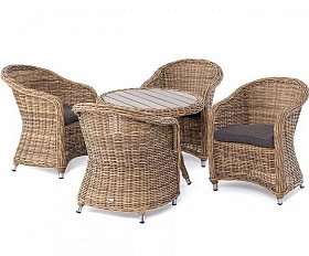 Обеденная детская группа Тильда 4SIS из искусственного ротанга, цвет соломенный