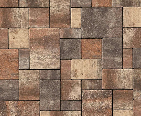 Тротуарная плитка Нобетек Новый город квартет 4НГК6Ф Колормикс №28 Мокко