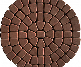 Тротуарная плитка 342 механический завод Классика круговая 60мм Темно-коричневый