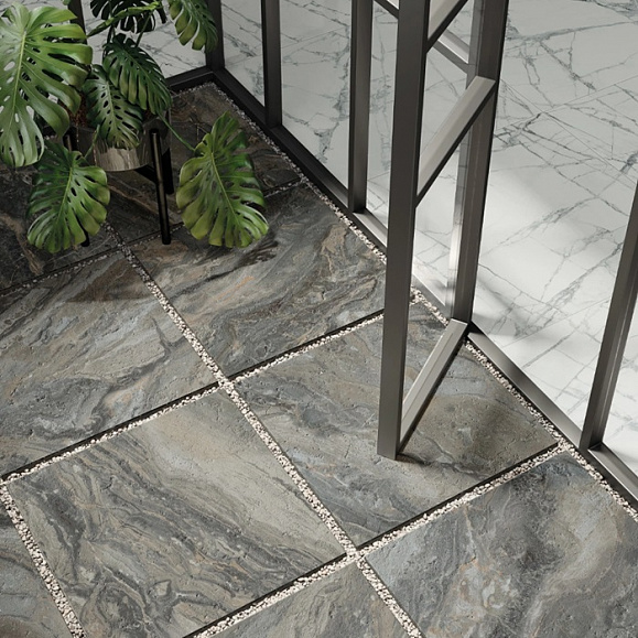 Керамогранит Italon Шарм Делюкс Гриджио Оробико Структурированный 60x60 см фото 2