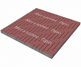 Тротуарная плитка Выбор Паркет Б.4.П.6 Стандарт Красный