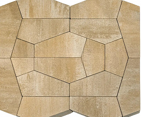 Тротуарная плитка Braer Витраж 80 мм ColorMix цвет Плато