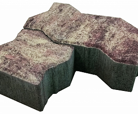 Тротуарная плитка Лидер 40 Волна Color Mix 60 мм Авантюрин