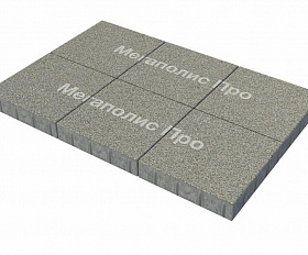 Тротуарная плитка Фабрика Готика Квадрат 400х400х60 мм Сильвер 10