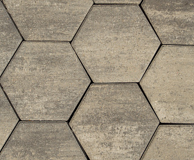 Тротуарная плитка Соты Arbet 80 мм ColorMix Гранит