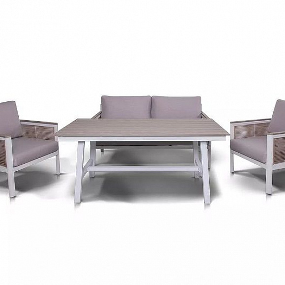 Лаунж-зона Сан Ремо 4SIS из роупа (веревки), цвет серо-коричневый фото 1