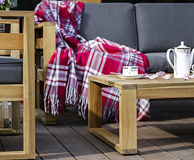 Диванный комплект из акации BOOKA с кофейным столом Joygarden