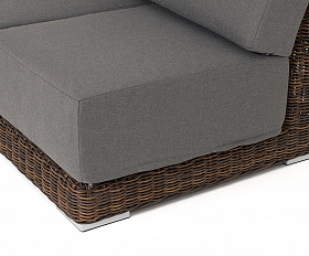 Капри модуль диванный правый с подушками, цвет коричневый