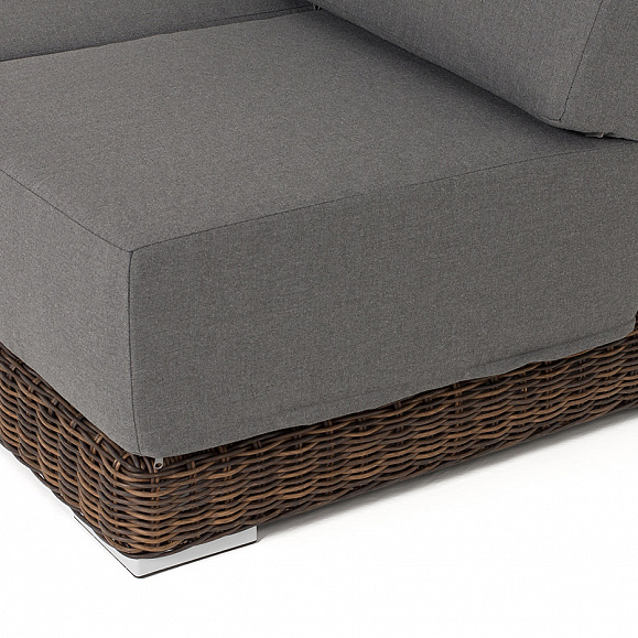 Капри модуль диванный правый с подушками, цвет коричневый фото 5