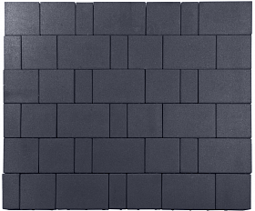 Тротуарная плитка Лидер 40 Провинция 60 мм Черный