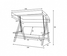 Качели Lyon Royal Family с песочными подушками