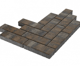 Тротуарная плитка Stellard Паркет 450x150x80 мм Каньон