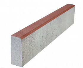 Бордюр тротуарный 342 механический завод 1000х200х80 мм, красный, верхний прокрас