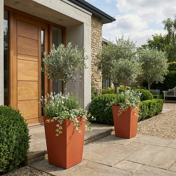 Кашпо Concretika Коник 40x40x70 Терракота 110 252 фото 1