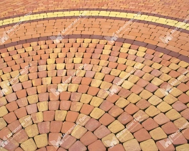 Тротуарная плитка Braer Классико круговая 60 мм, ColorMix Рассвет