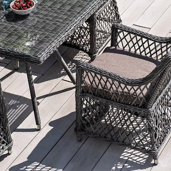 Плетеное кресло Латте 4SIS из искусственного ротанга, цвет графит фото 9