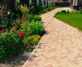 Тротуарная плитка Artstein Паркет 60 мм Color Mix Агат