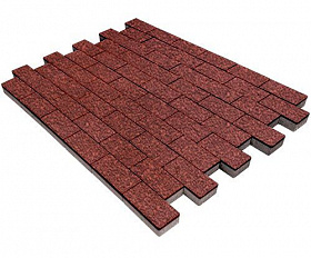 Тротуарная плитка Steinrus Прямоугольник Лайн 200х100х40 мм Красный Native