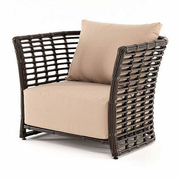 Кресло Валенсия 4SIS из искусственного ротанга, цвет бронзовый фото 1