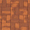 Брусчатка Каменный Век Кирпичик ColorMix 200х100х60 мм. Коричнево-оранжевый