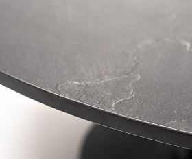 Чили интерьерный стол из HPL круглый Ø80 H32, цвет серый гранит