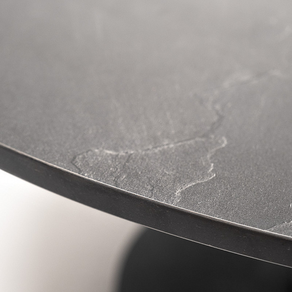Чили интерьерный стол из HPL круглый Ø80 H32, цвет серый гранит фото 3