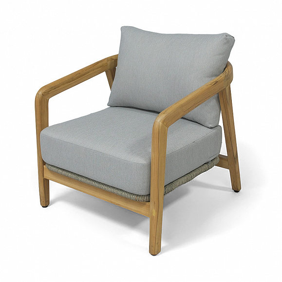 Лейпциг кресло из тика, цвет серый фото 1