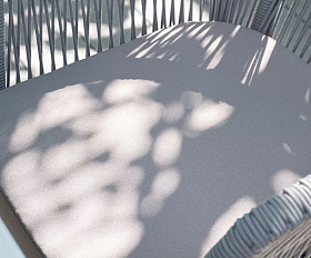 Плетеный стул Марсель 4SIS из роупа (веревки), цвет светло-серый, каркас серый