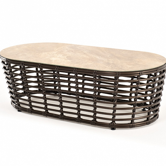 Валенсия журнальный столик из искусственного ротанга, цвет бронзовый фото 3