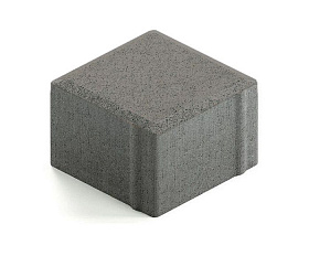 Тротуарная плитка 342 механический завод Квадрат 100х100х80 мм, темно-серый