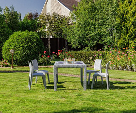 Обеденный комплект July S Royal Family из пластика, цвет светло-серый