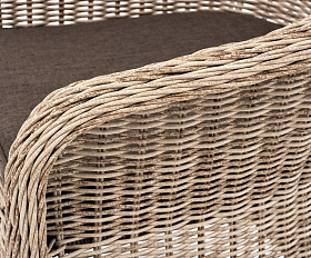 Обеденная группа Эспрессо–80 R 4SIS из искусственного ротанга, цвет бежевый