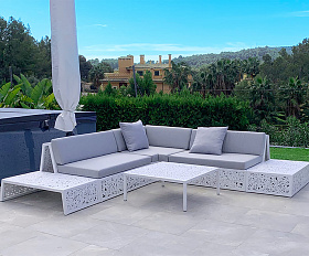 Модульный диван Vitgarden Lounge Set Bianco из базальта, цвет белый