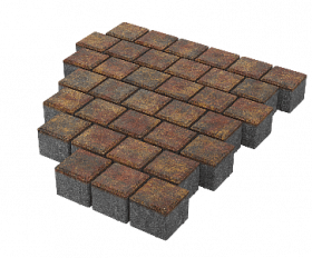 Тротуарная плитка Stellard Квадрат 100х100х60 мм Закат