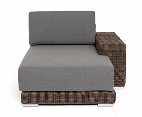 Капри кушетка из искусственного ротанга, цвет коричневый